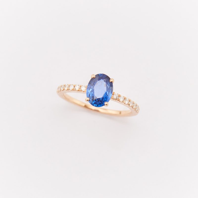 Bague Trinco - Saphir Vivid Blue 1.56 carats