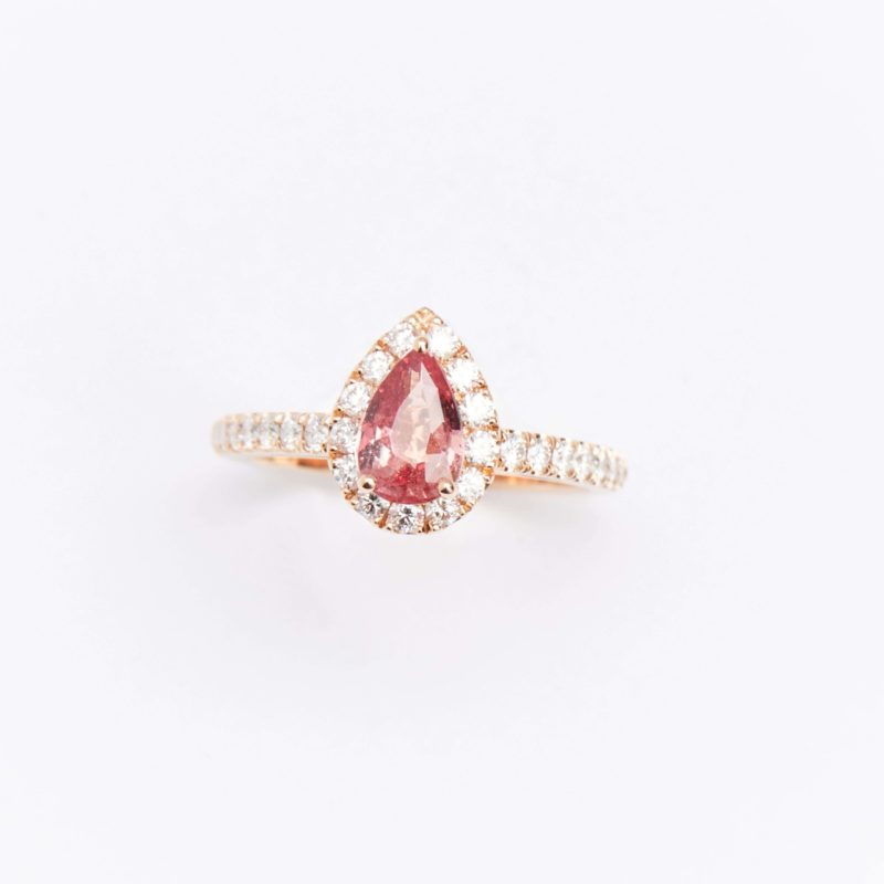 Bague Jaffna - Saphir Padparadscha 1.01 carats