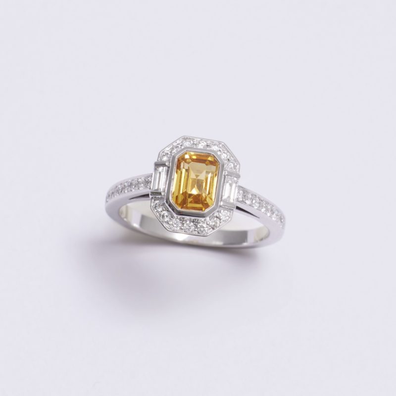 bague saphir jaune