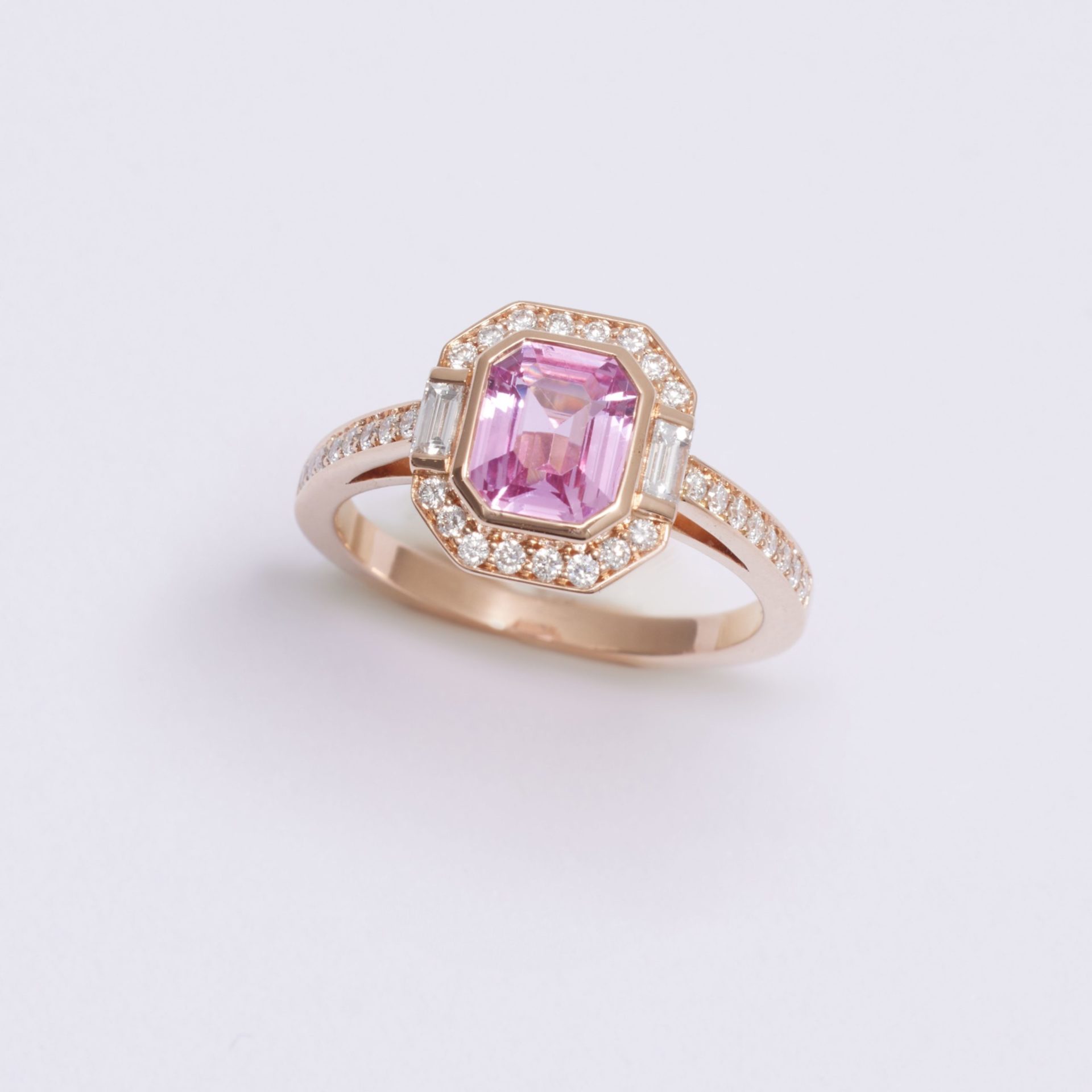 bague saphir rose