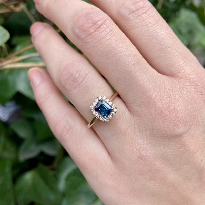 Bague Saphir Teal Indigo