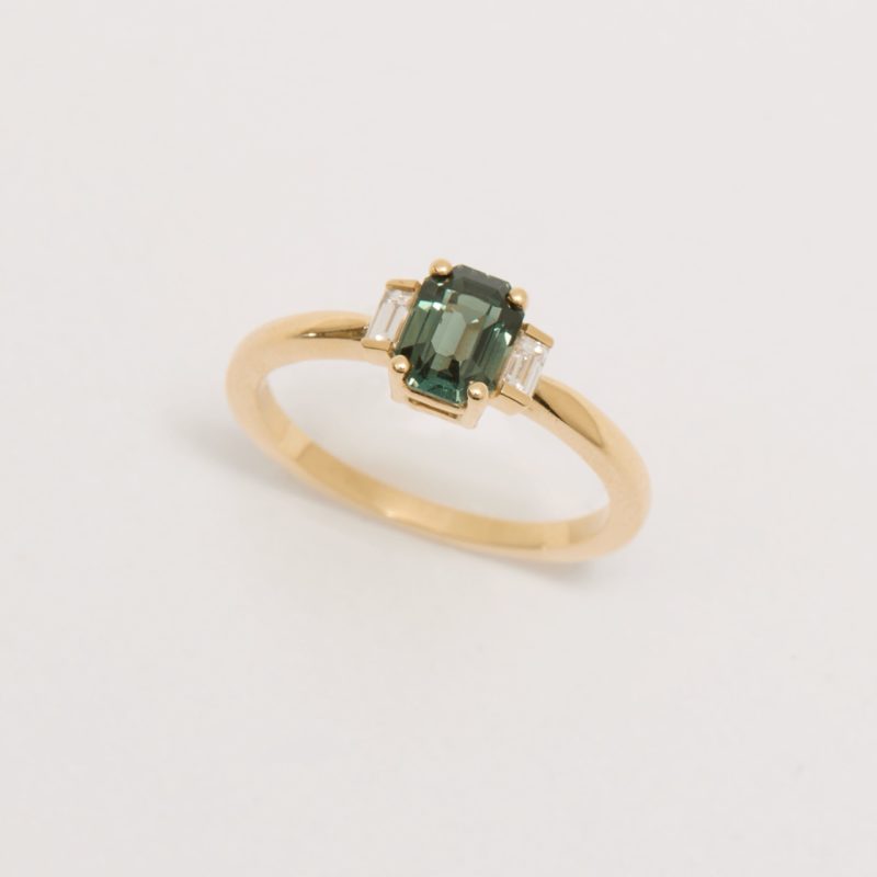 Bague saphir teal