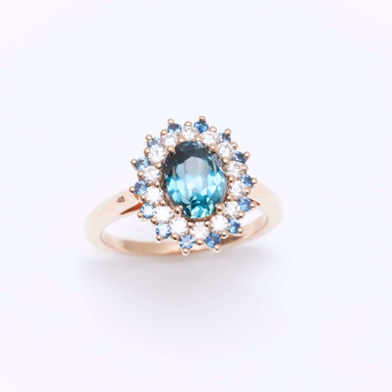 bague saphir teal