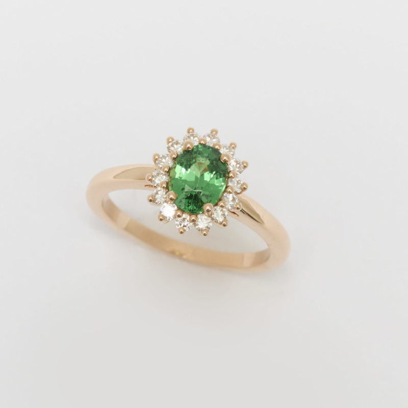 bague tsavorite bague saphir vert