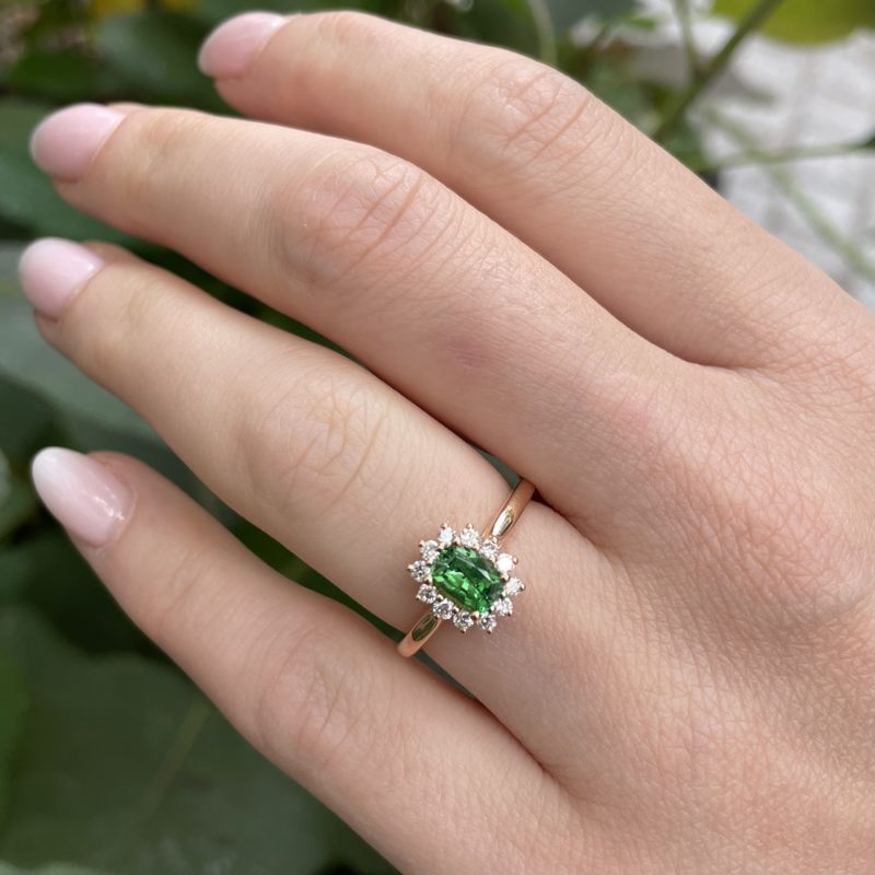 bague Tsavorite Bague Saphir Vert