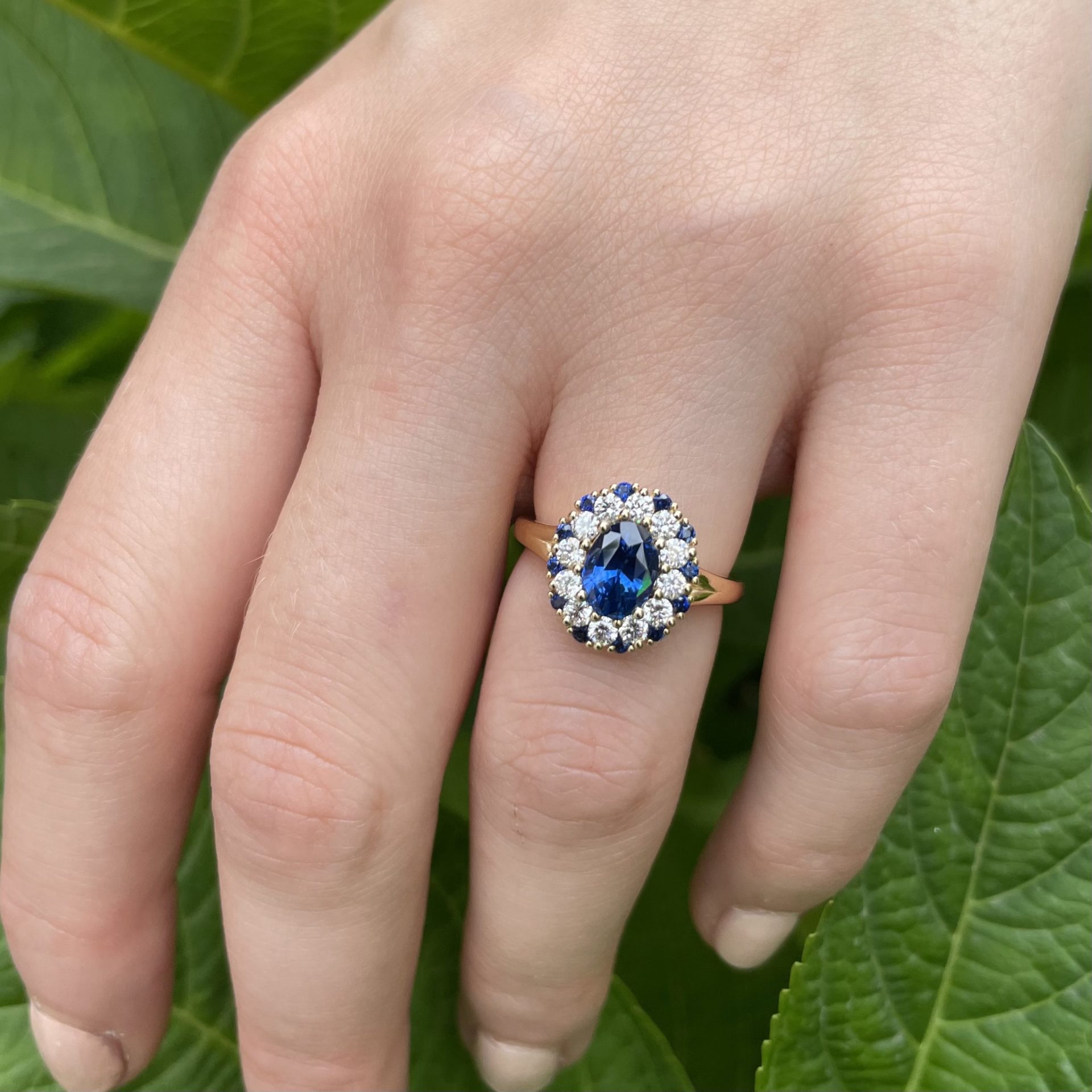 bague saphir bleu