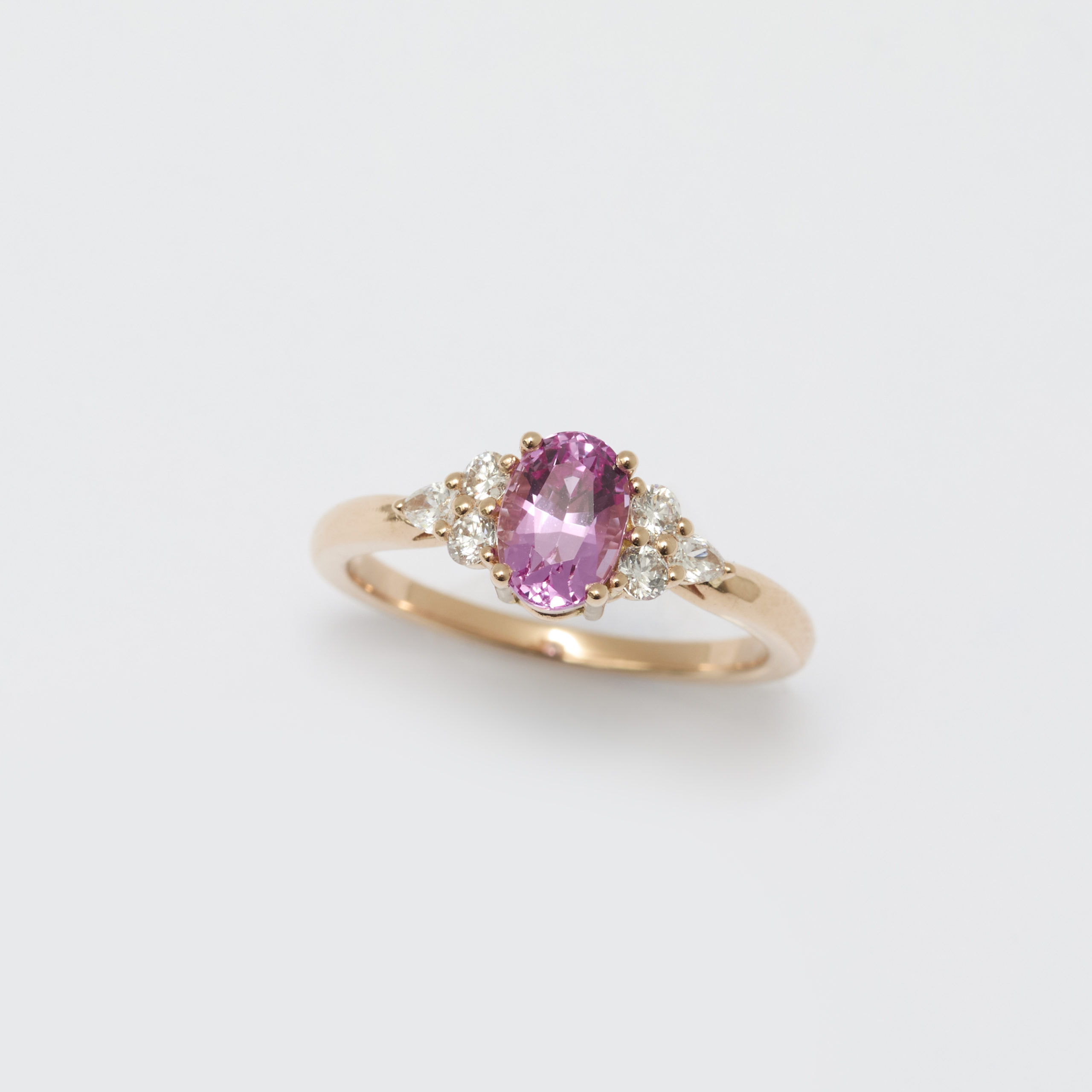 bague saphir rose