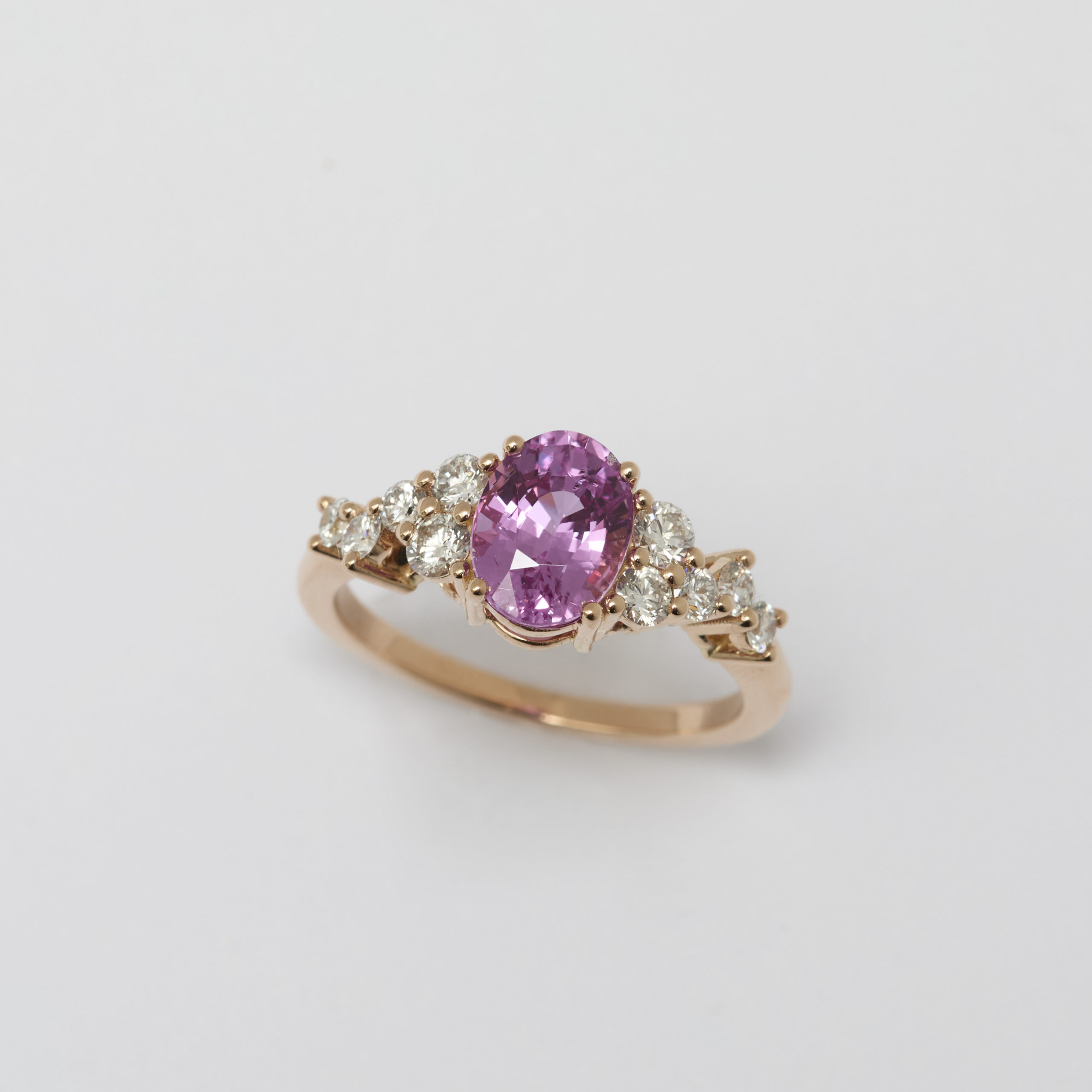 bague saphir rose