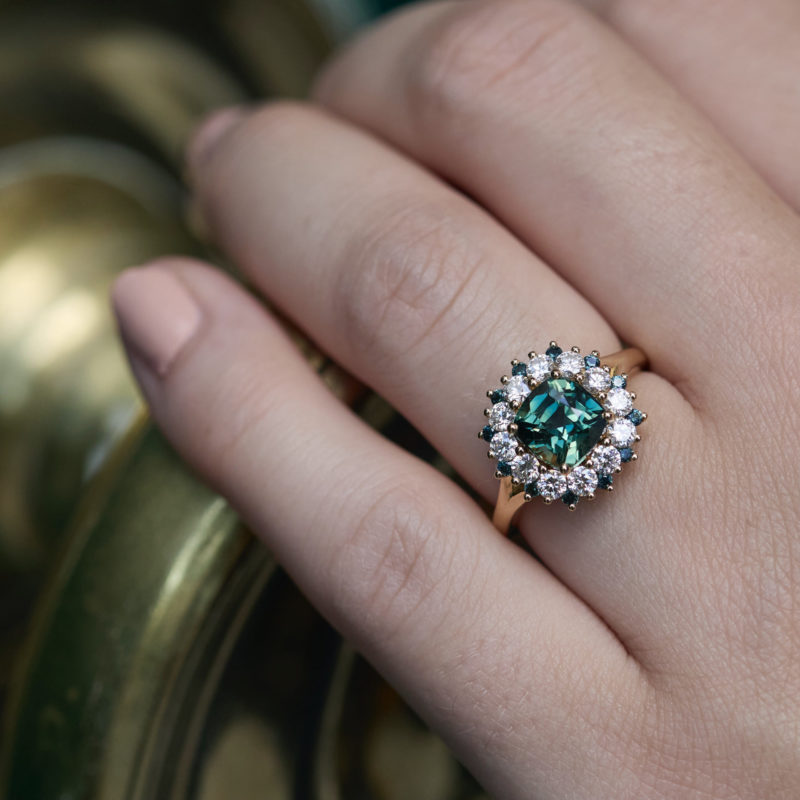 bague saphir teal