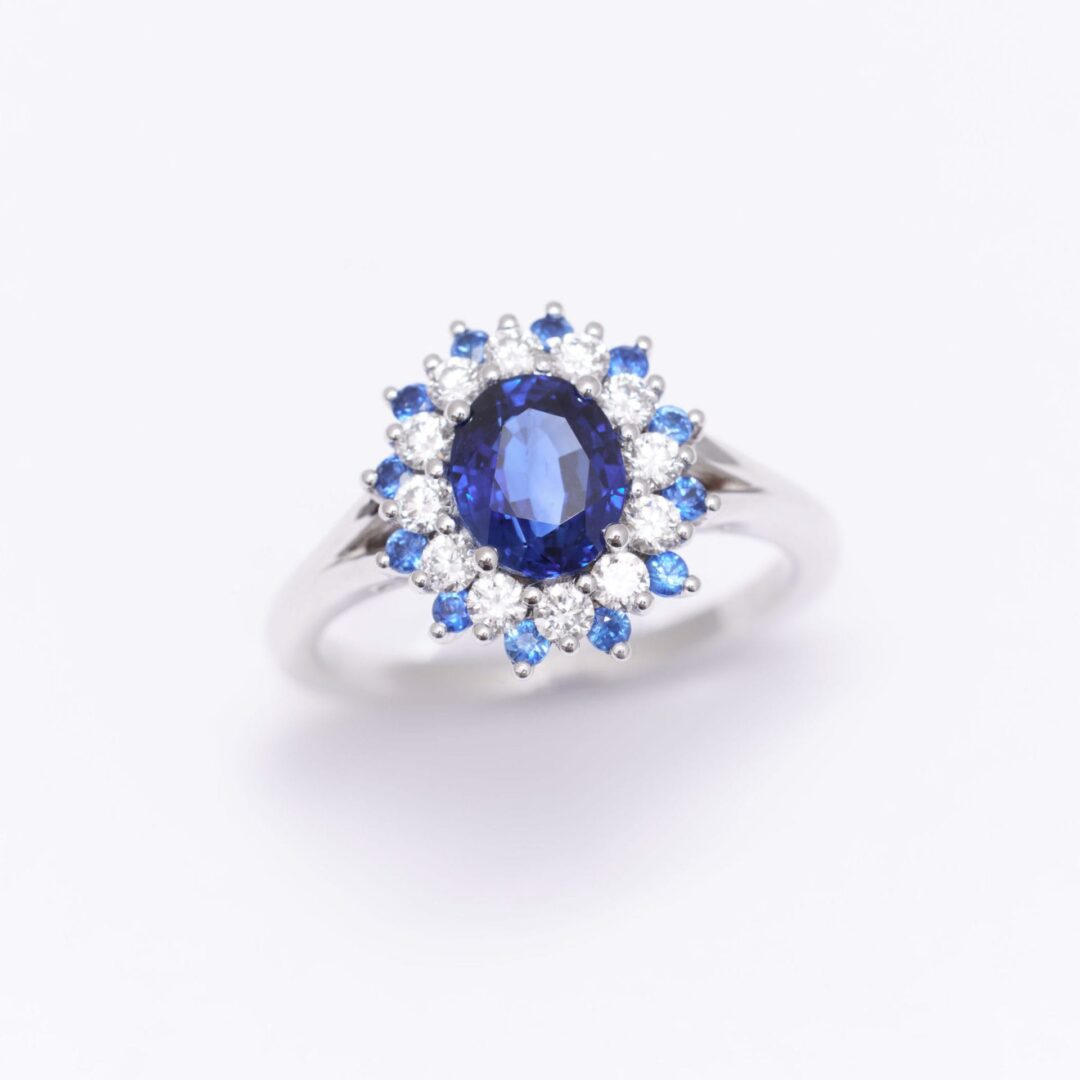 Bague Colombo - Saphir Peacock 1.29 carats