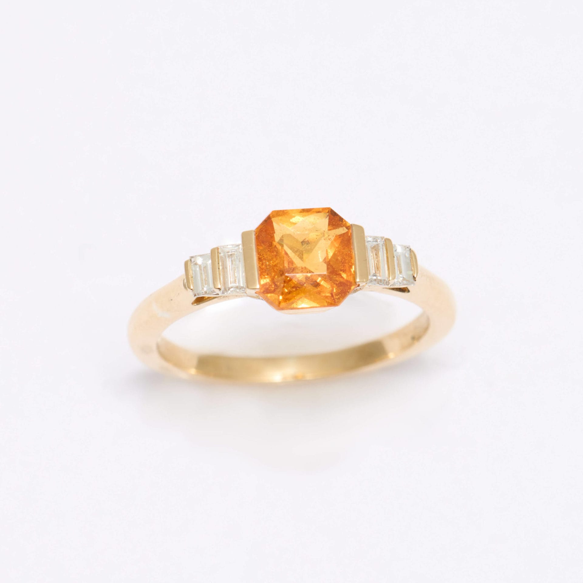 Bague Esmeralda - Grenat Mandarin 1.27 carats