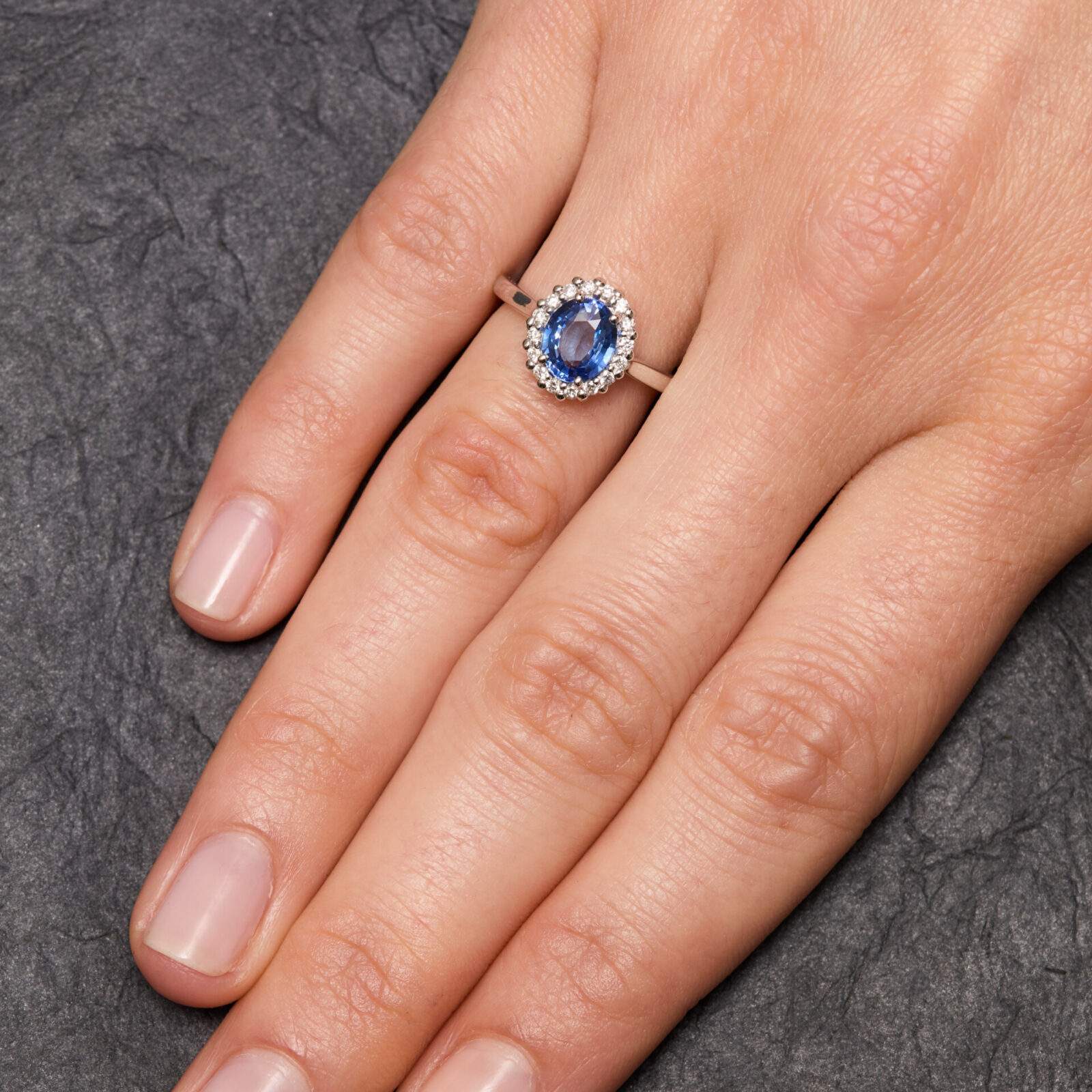 bague saphir cornflower