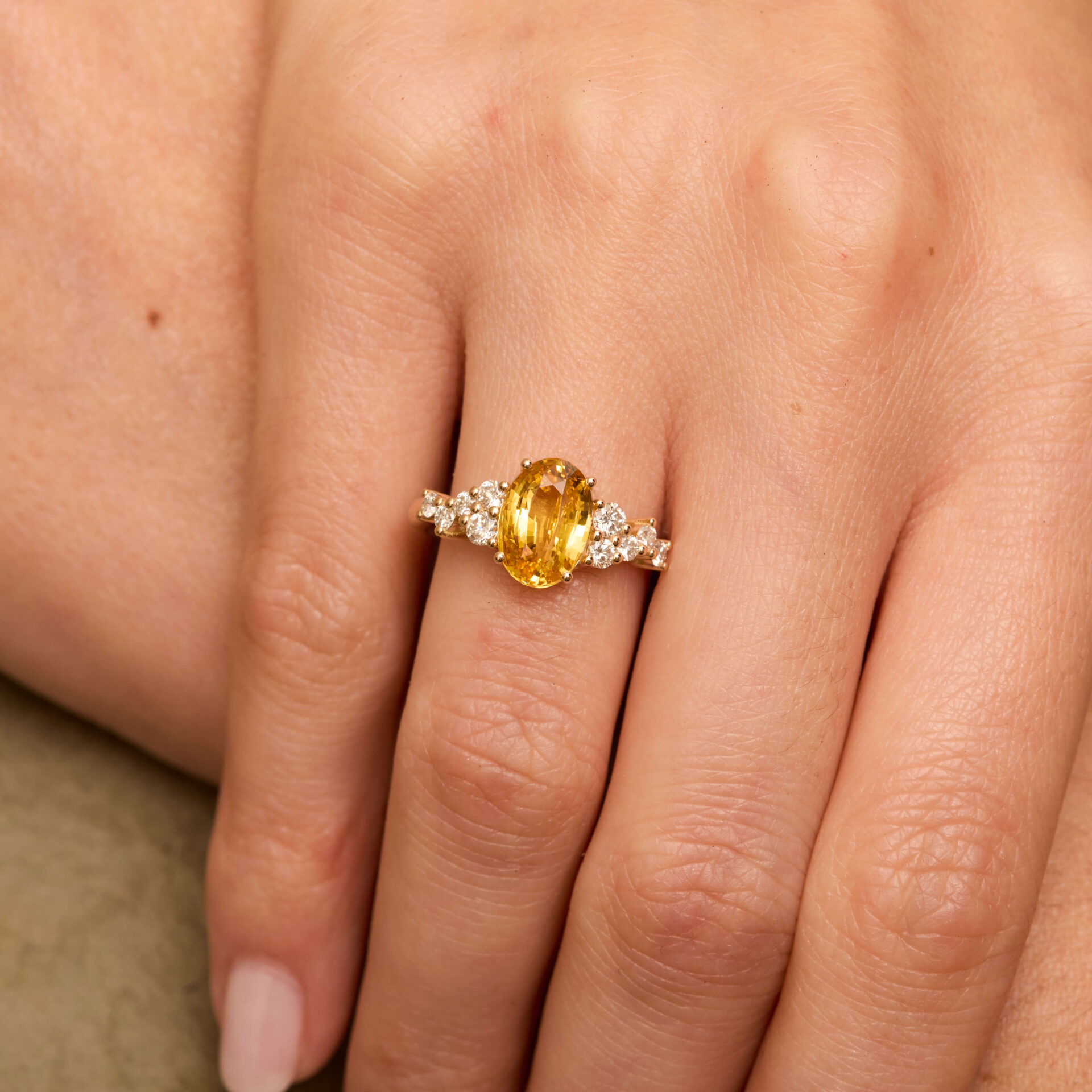 Bague Saphir Jaune