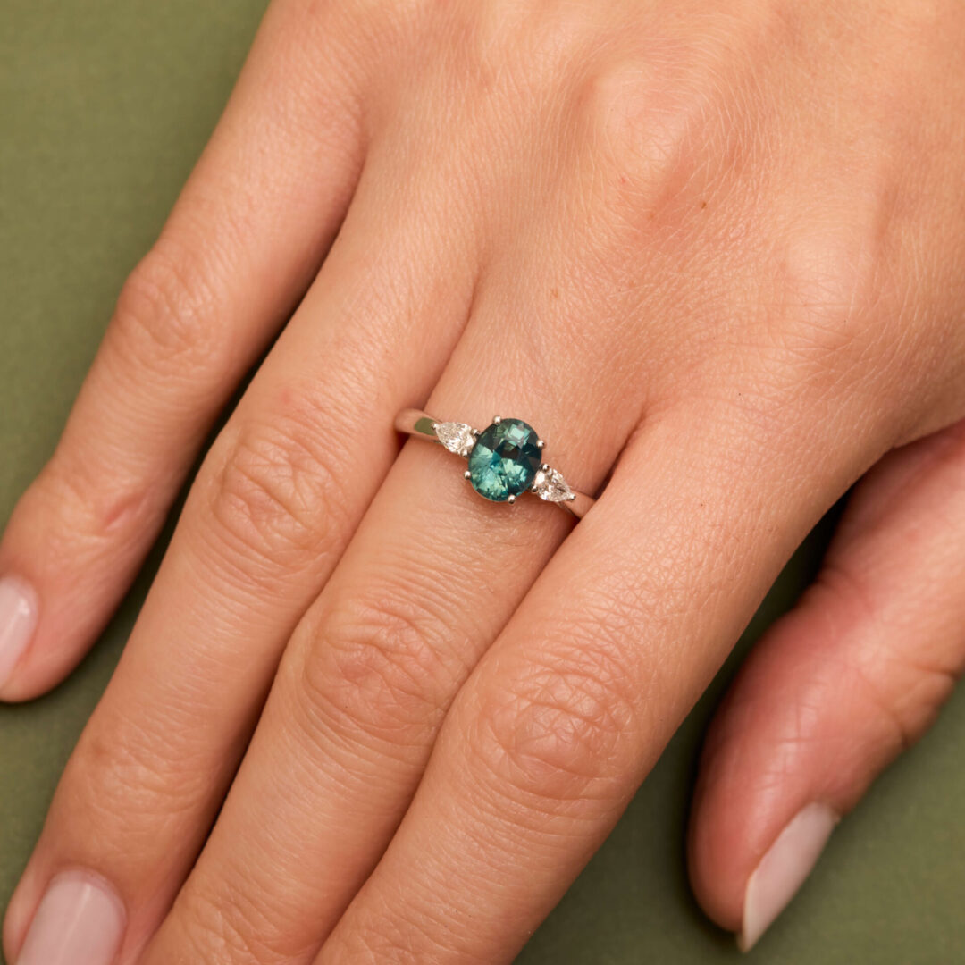 Bague Trilogie Saphir Teal