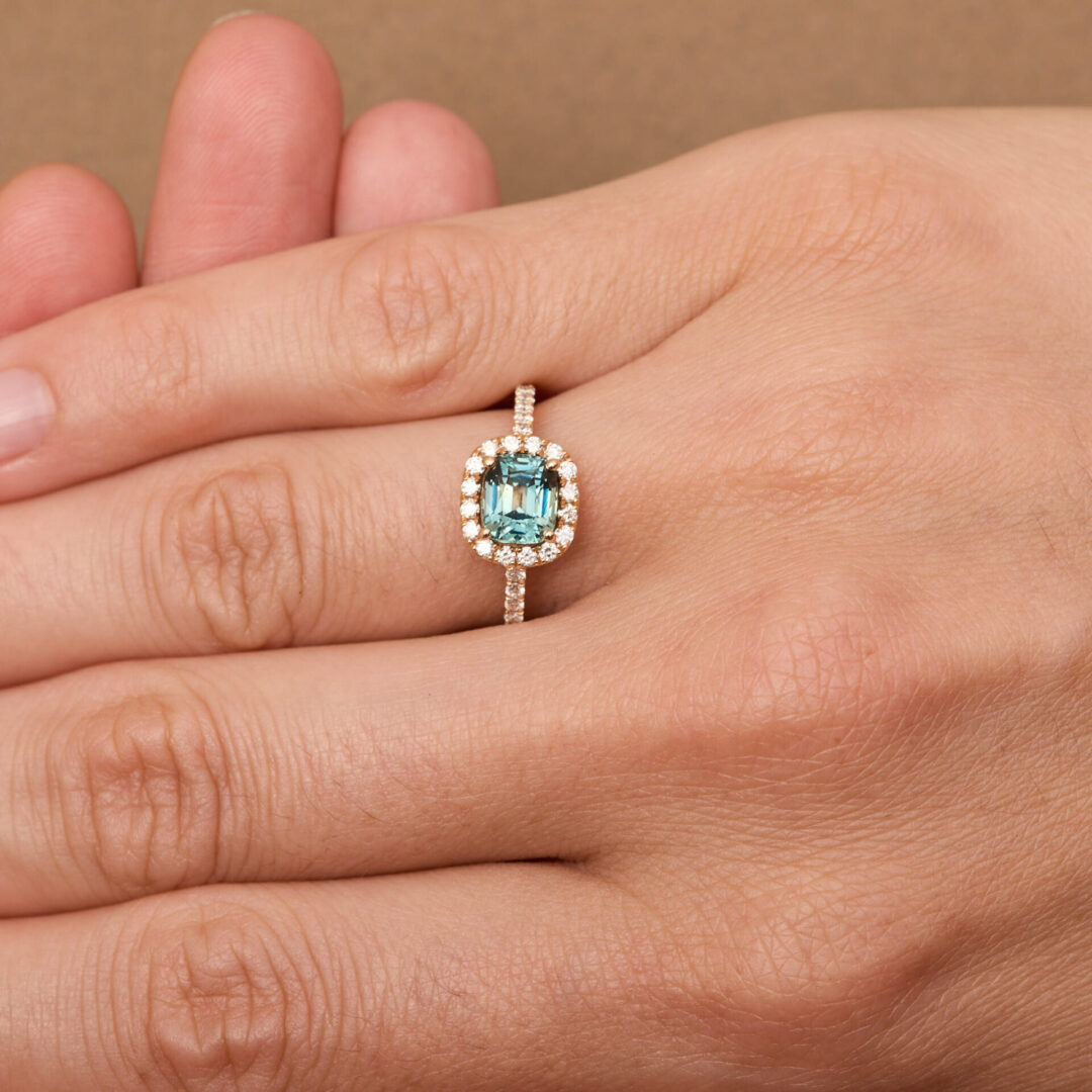 bague saphir teal