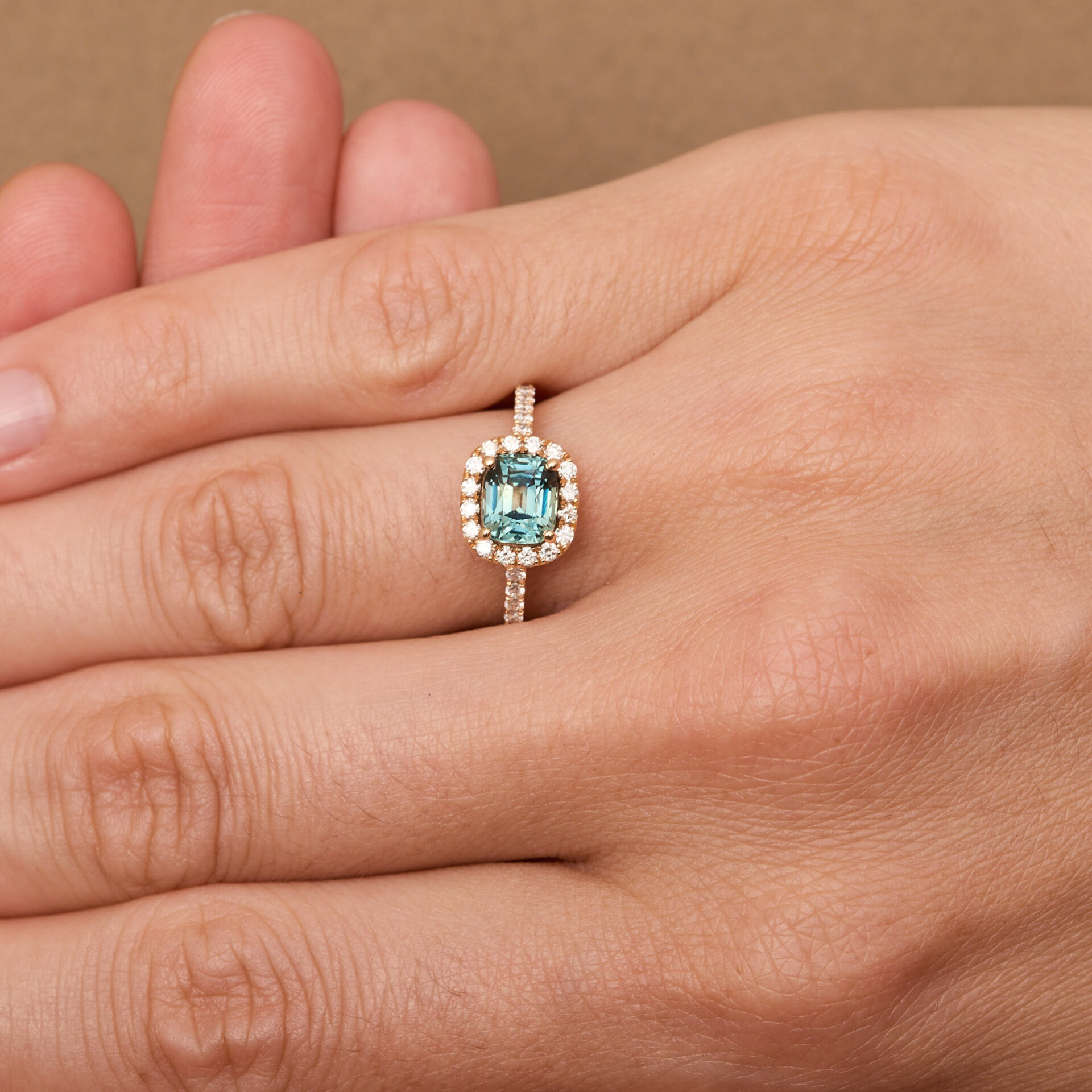 bague saphir teal