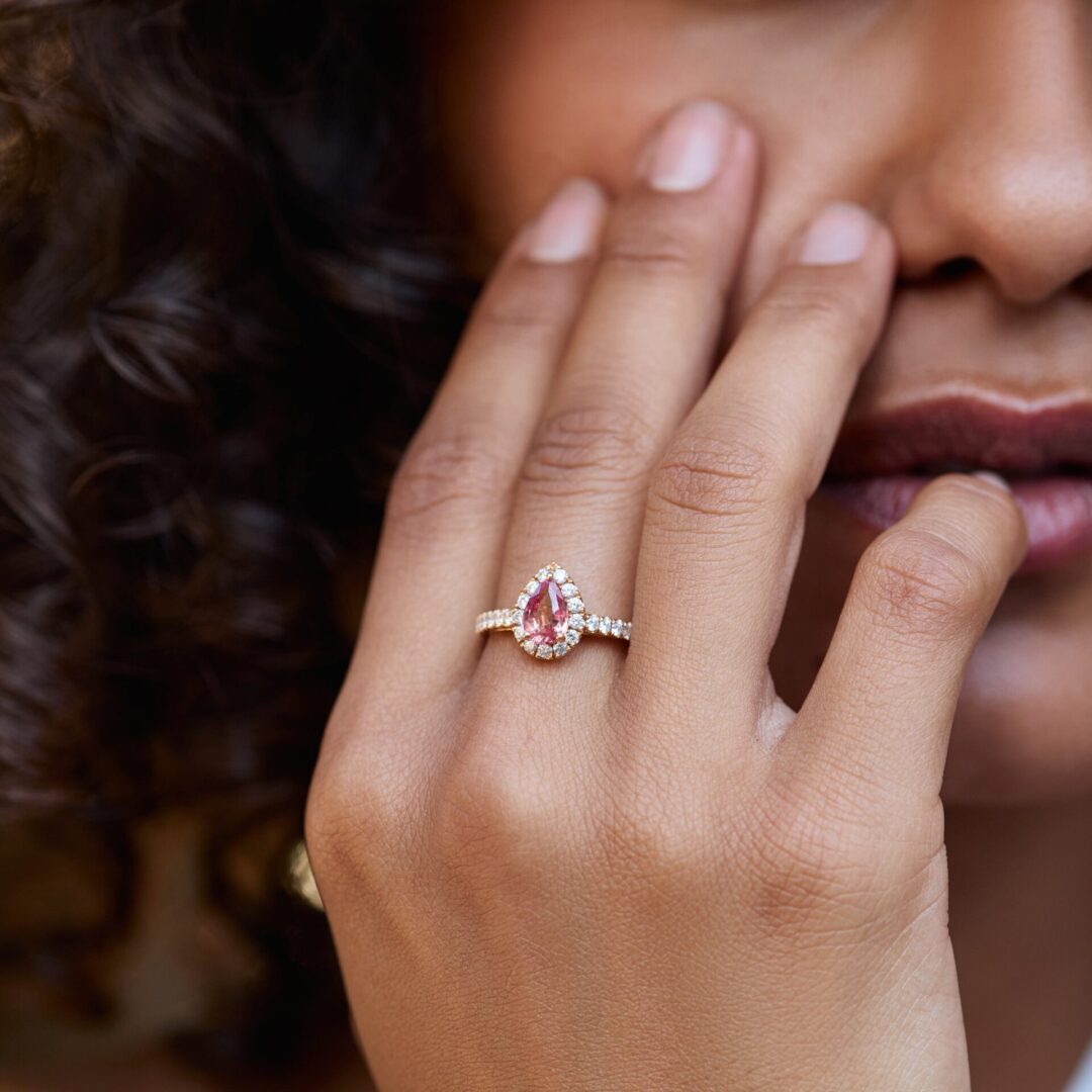 bague saphir padparadscha