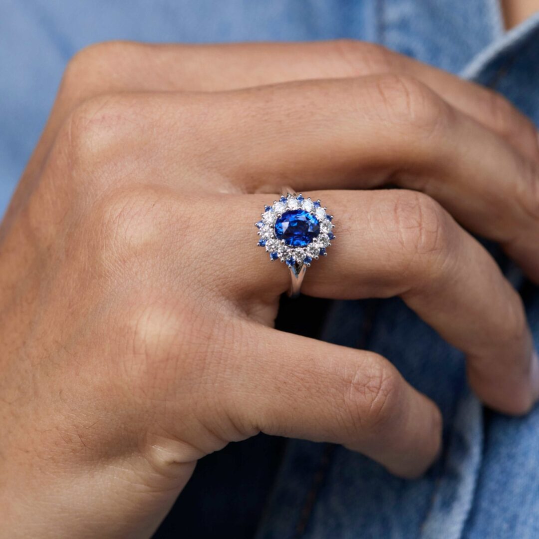 Bague Colombo - Saphir Peacock 2.27 carats