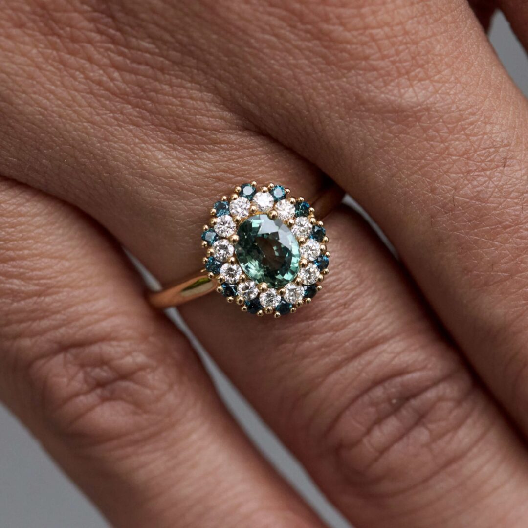 Bague Colombo - Saphir Teal 1.10 carats