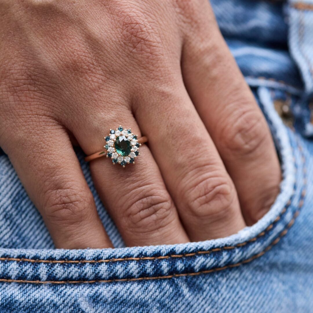 Bague Colombo - Saphir Teal 1.00 carats