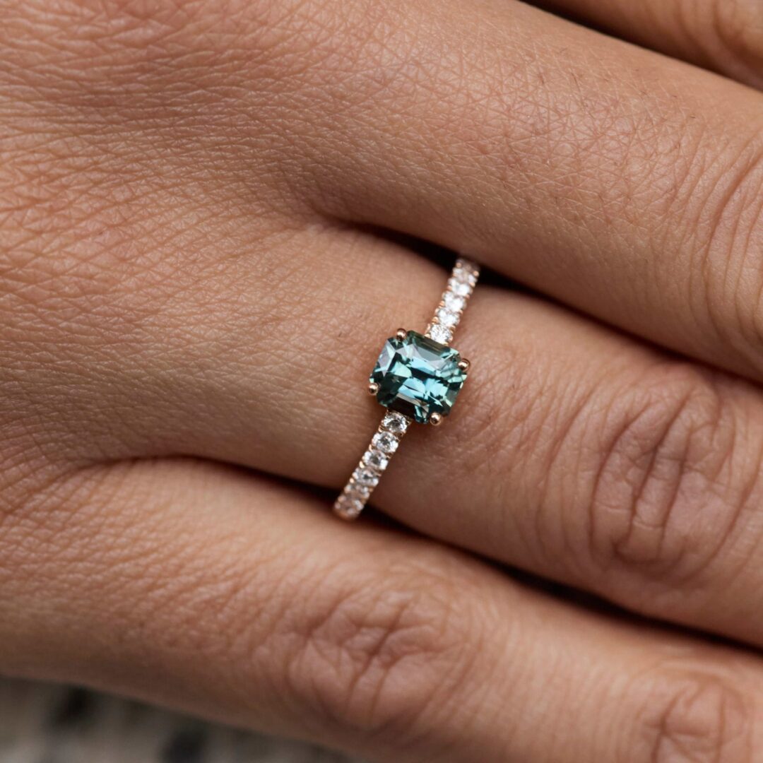 Bague Trinco - Saphir Teal 1.26 carats