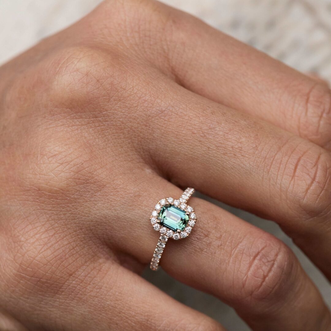 Bague Jaffna - Saphir Teal 1.01 carats