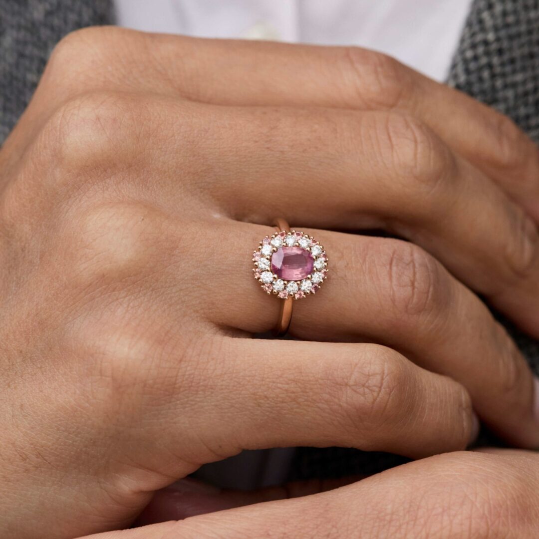 bague saphir padparadscha