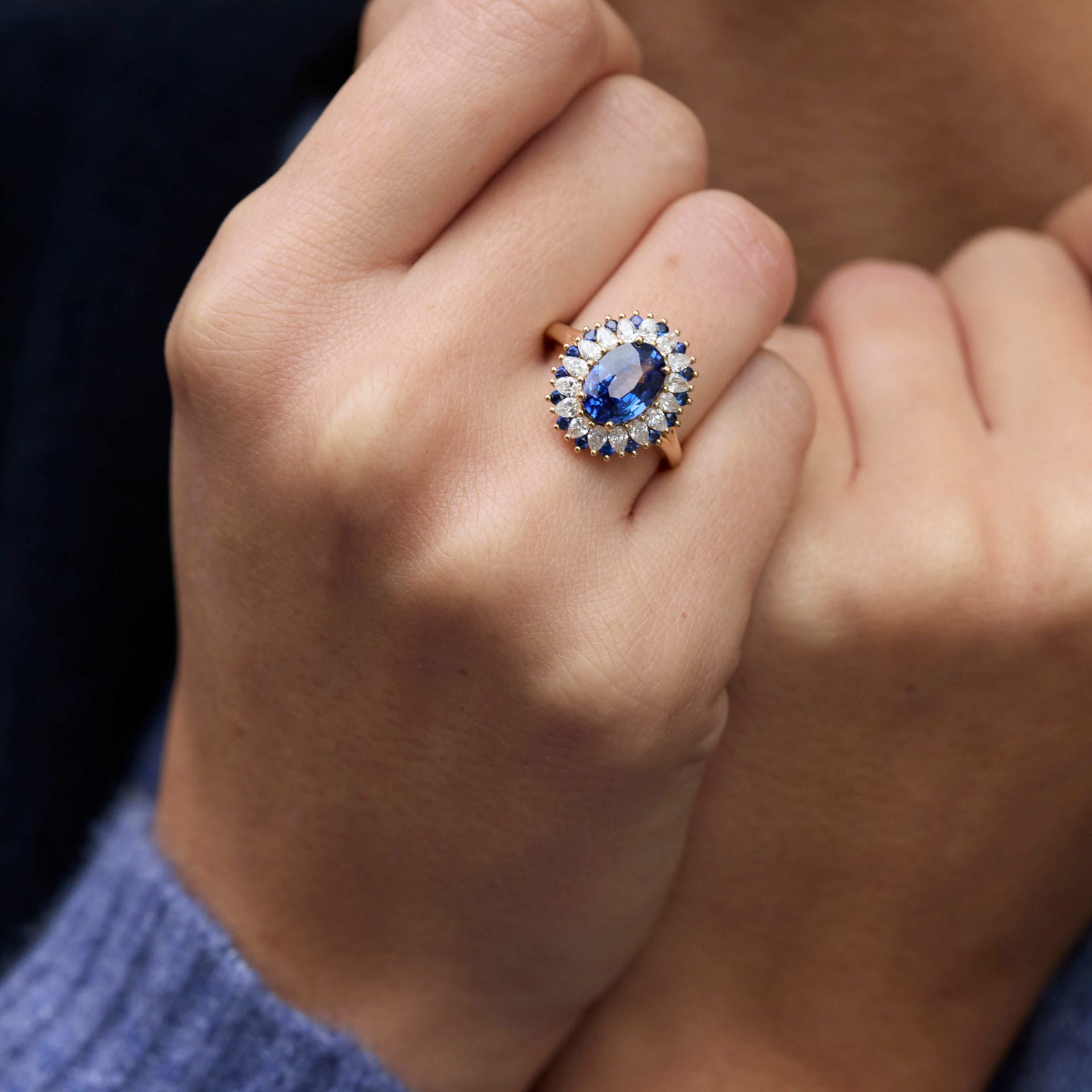 Bague Colombo - Saphir Vivid Blue 3.20 carats – Image 2