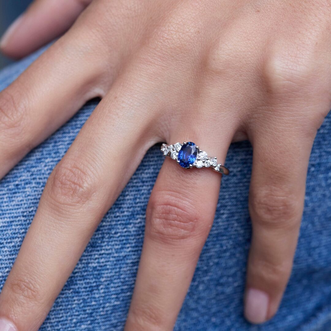 Bague Horana - Saphir Peacock 1.29 carats