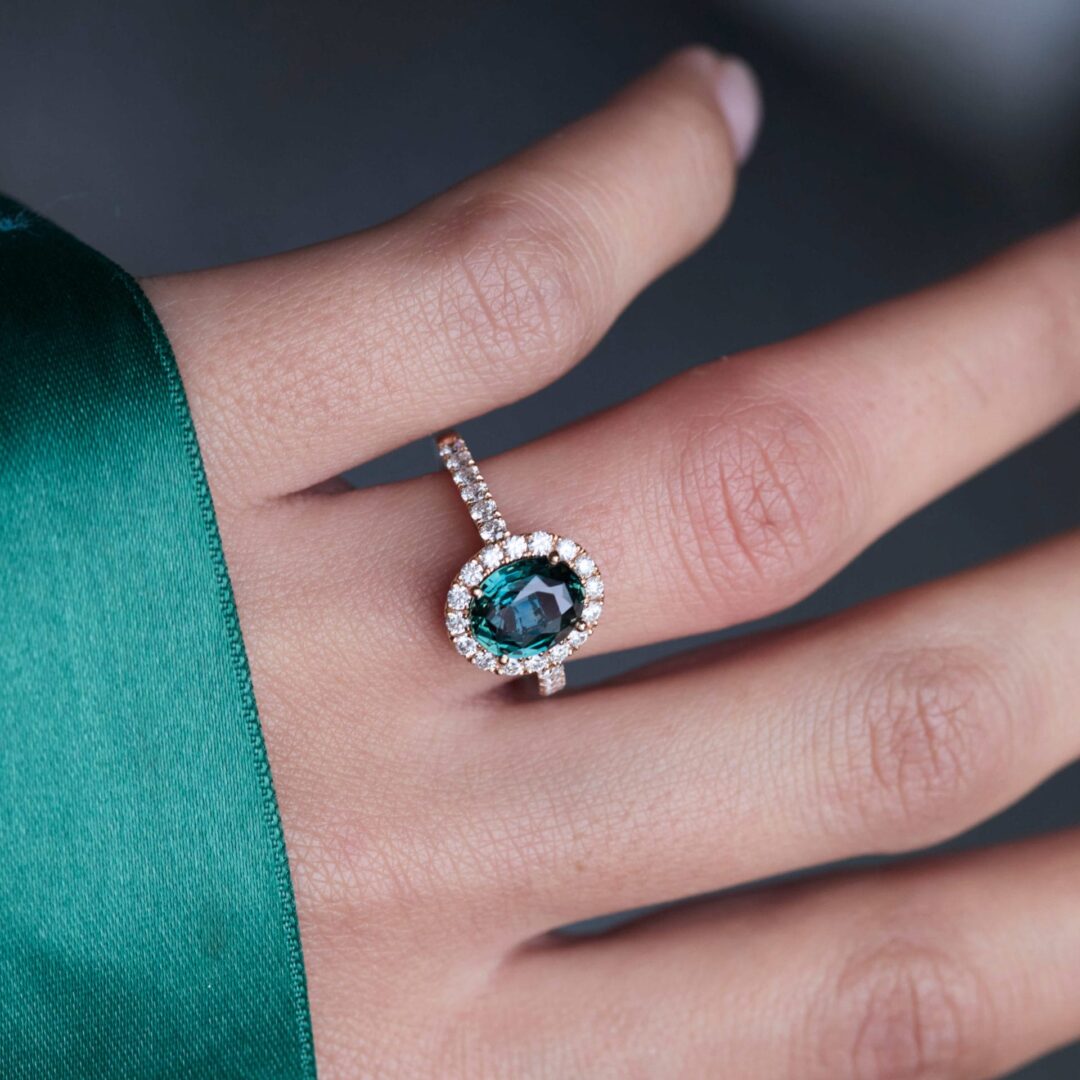 Bague Jaffna - Saphir Teal 2.13 carats