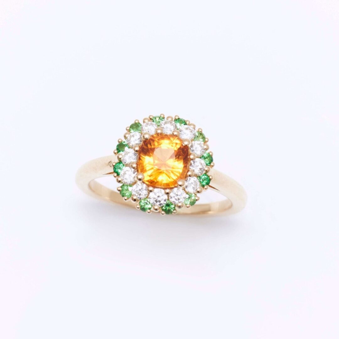 Bague Colombo - Grenat Mandarin 1.15 carats