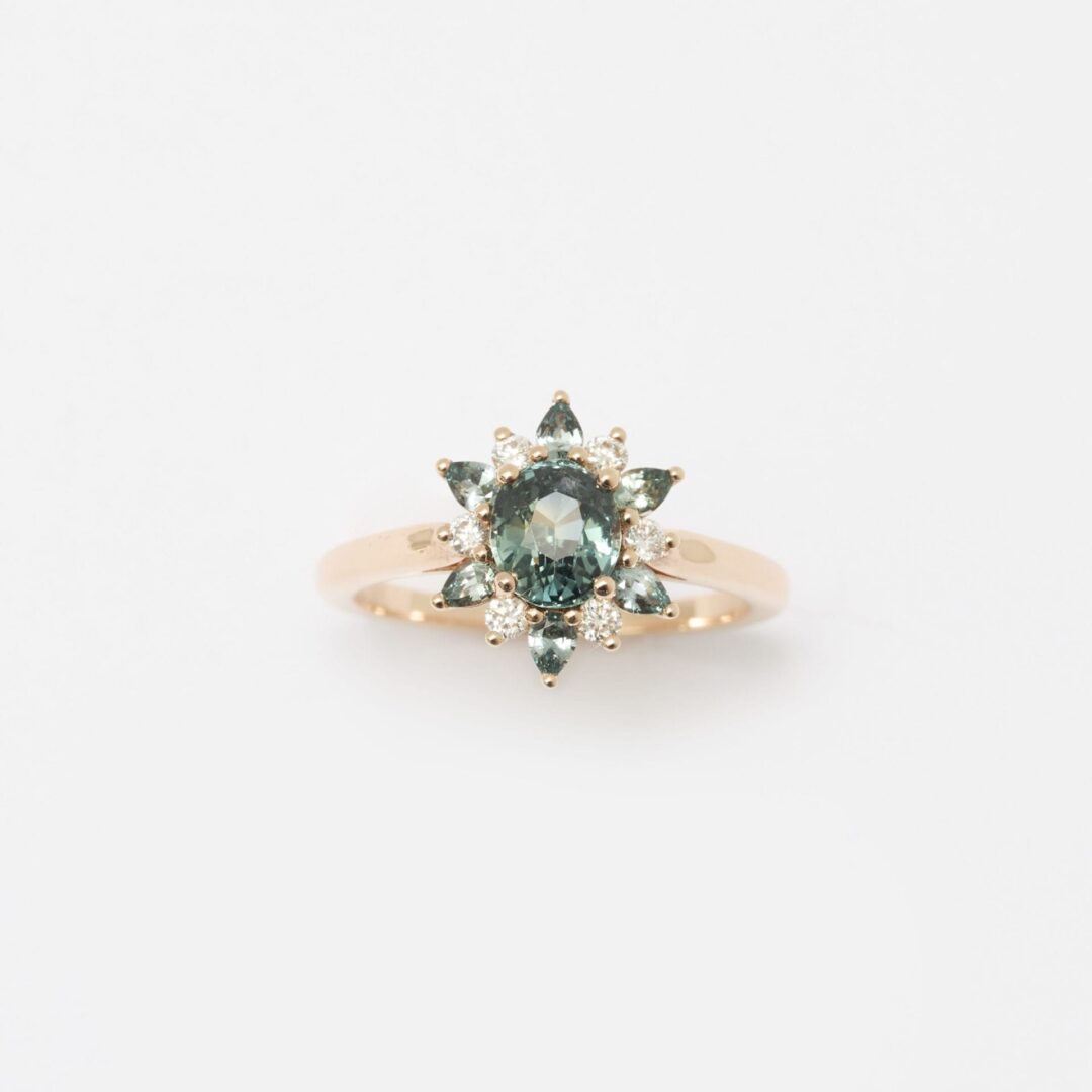 Bague Ella - Saphir Teal 1.10 carats