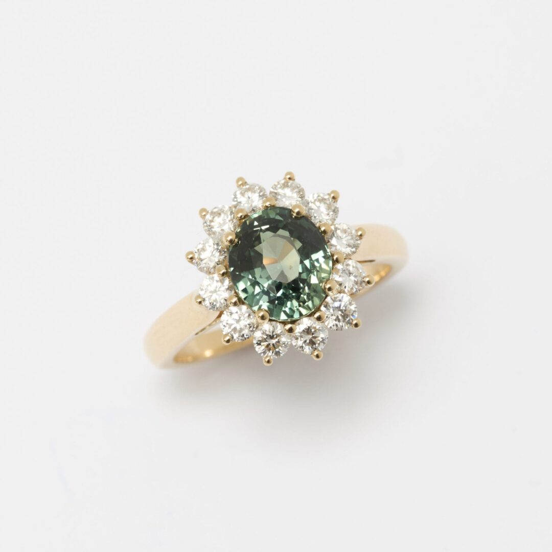 Bague Ella - Saphir Teal 2.59 carats