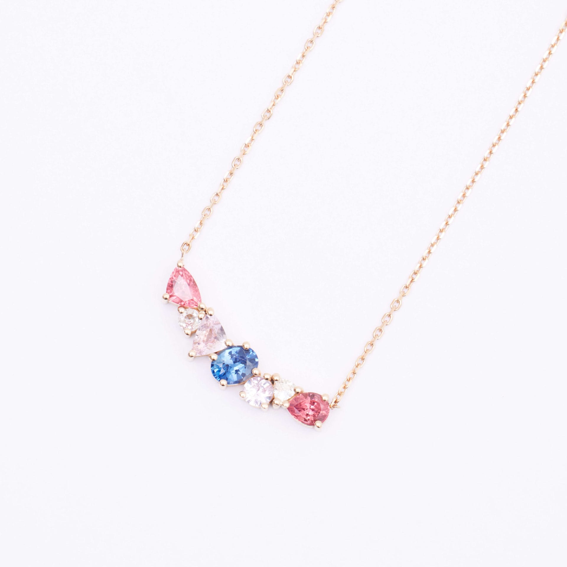 Collier Constellation - Spinelle Mahenge et Saphir Vivid Blue