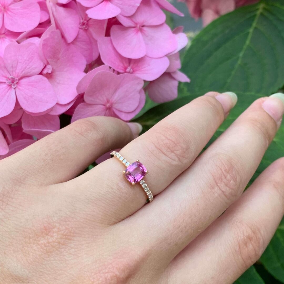 Bague Trinco - Saphir Vivid Pink 1.00 carats