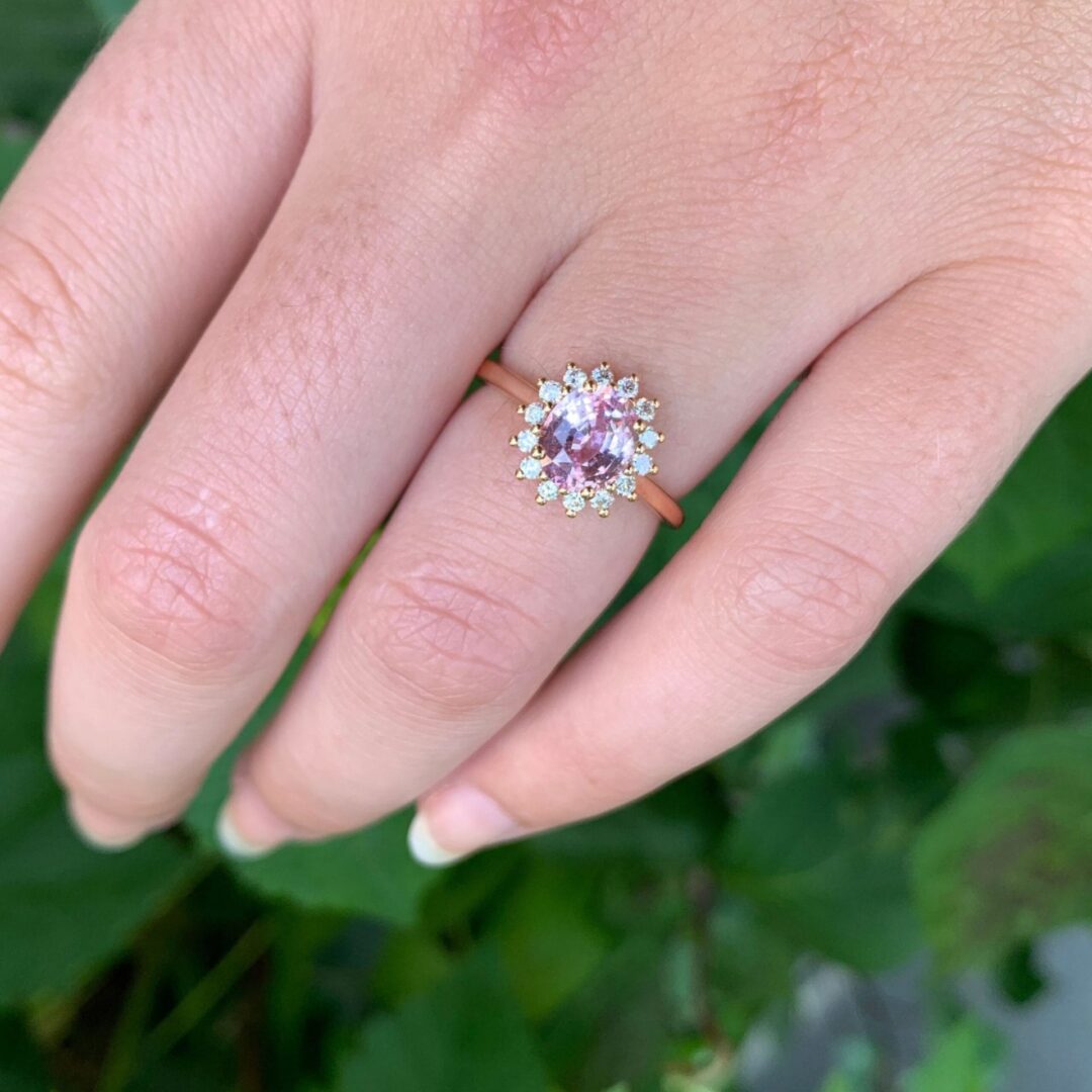 Bague Ella - Saphir Rose Pastel 1.30 carats