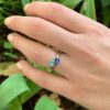 Toi et Moi - Saphir Royal Blue et Tourmaline Paraïba – Image 2
