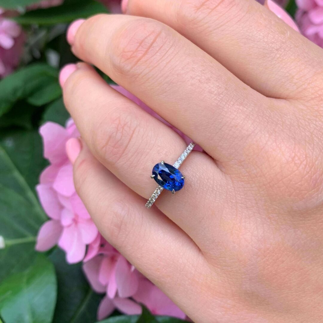 Bague Trinco - Saphir Vivid Blue 1.72 carats