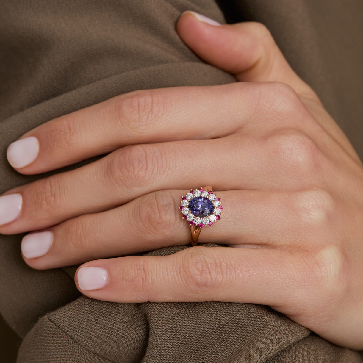 bague saphir lavande