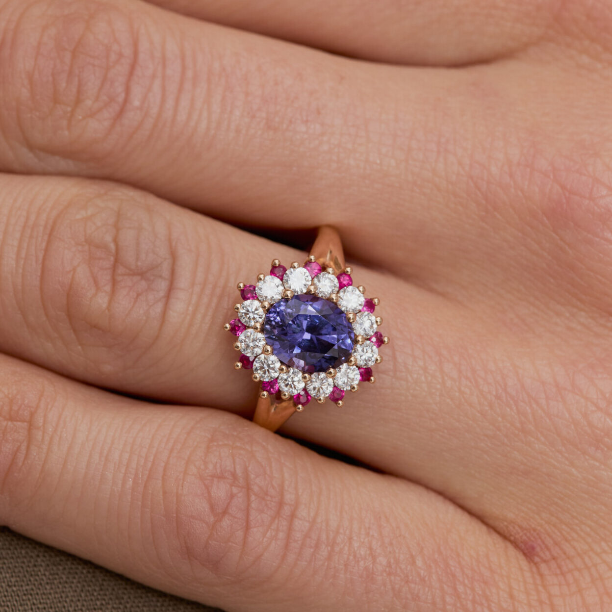 bague saphir lavande