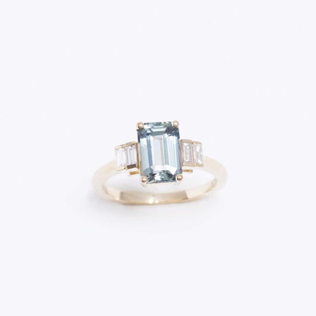 Bague Esmeralda - Saphir Teal 2.18 carats