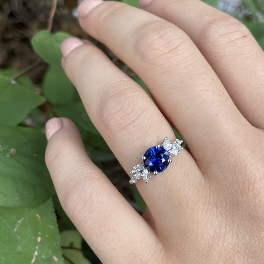 Bague Horana Marquise - Saphir Peacock 1.39 carats