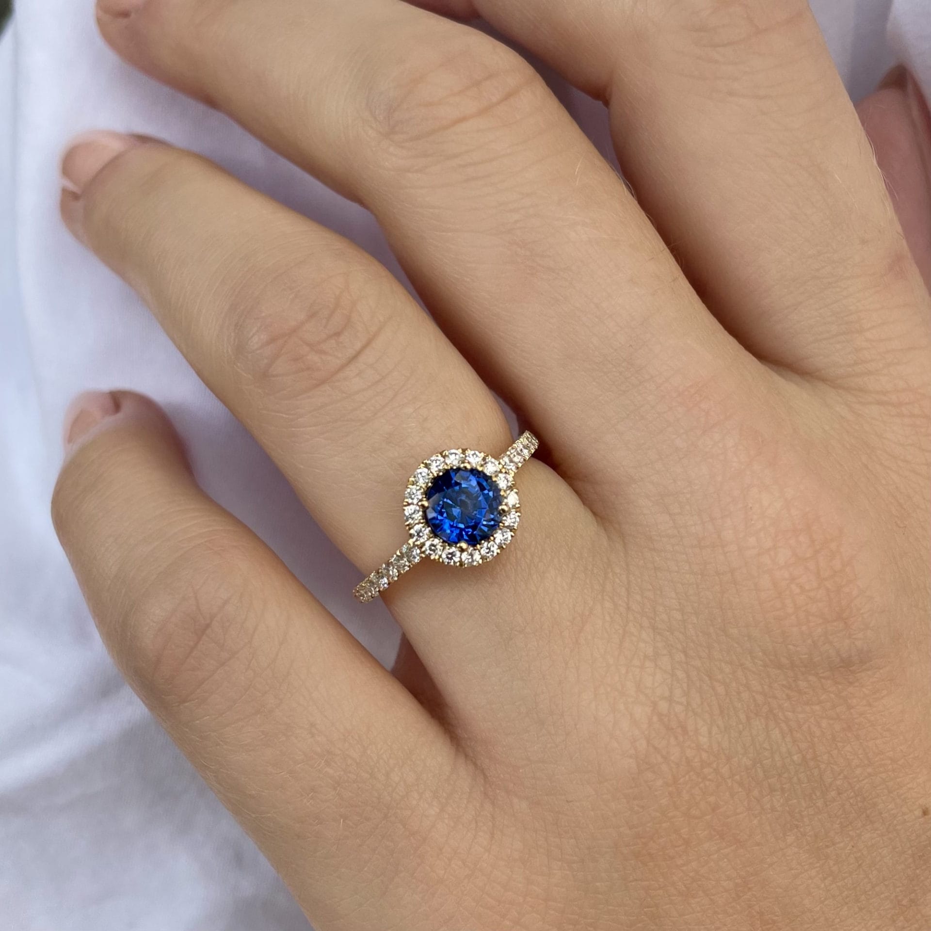 Bague Jaffna - Saphir Vivid blue 1.23 carats – Image 2