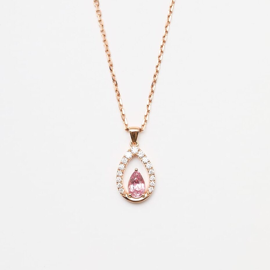 Collier Saphir Padparadscha
