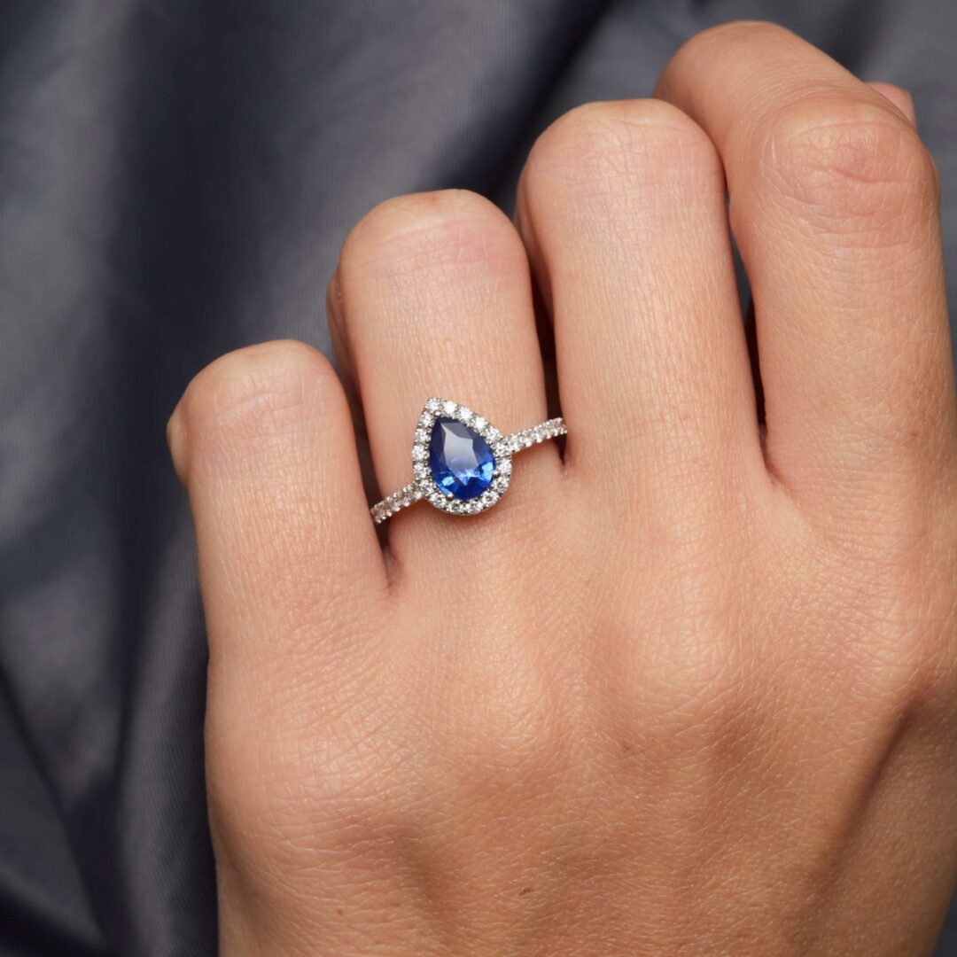 Bague Jaffna - Saphir Vivid Blue 1.02 carats