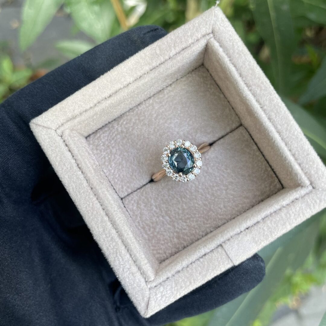 bague saphir teal