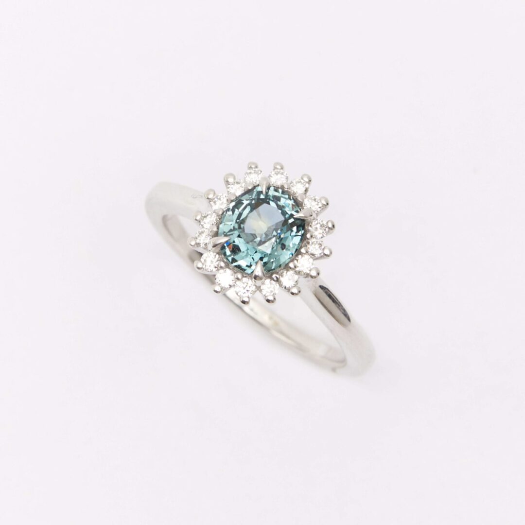 Bague Ella - Saphir Teal 1.11 carats