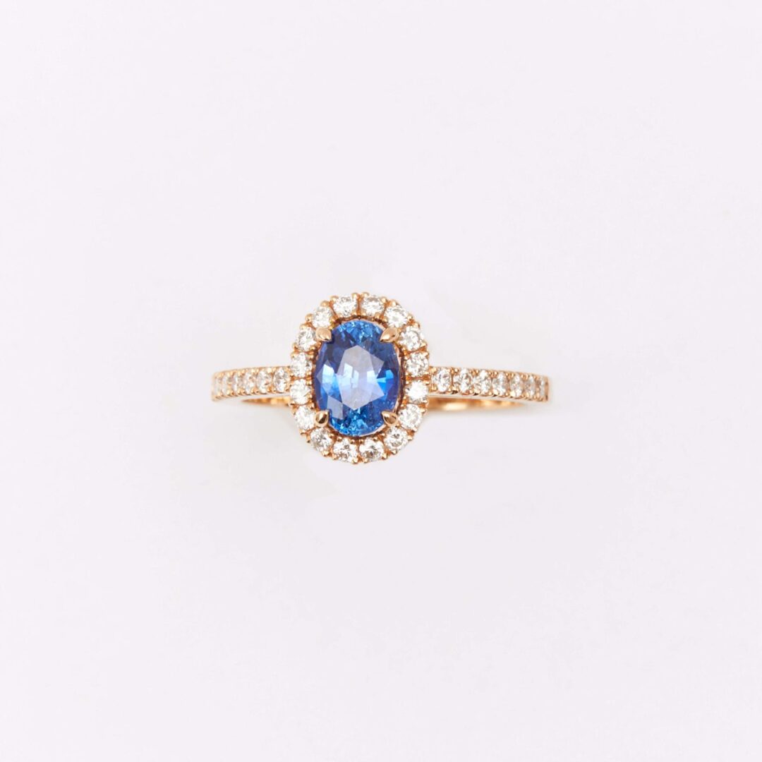 Bague Jaffna - Saphir Vivid Blue 1.08 carats