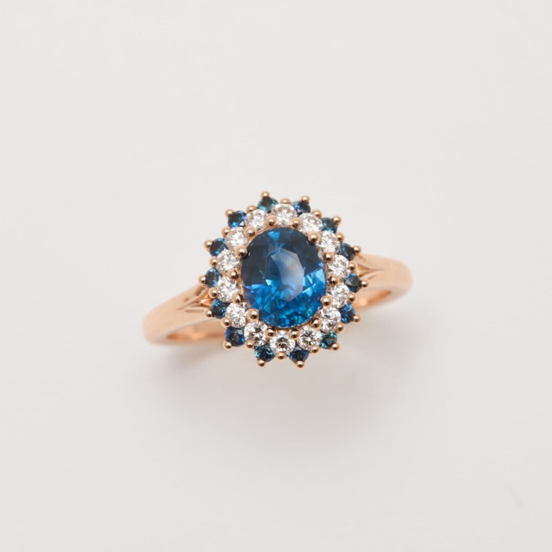 Bague Colombo - Saphir Teal Indigo 1.70 carats