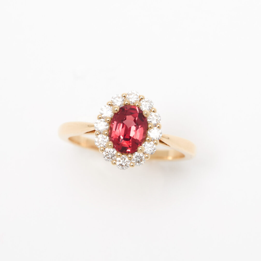 bague spinelle rouge